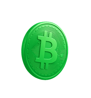 Schwebende Karte, die Analysedaten des Krypto-Marktes darstellt